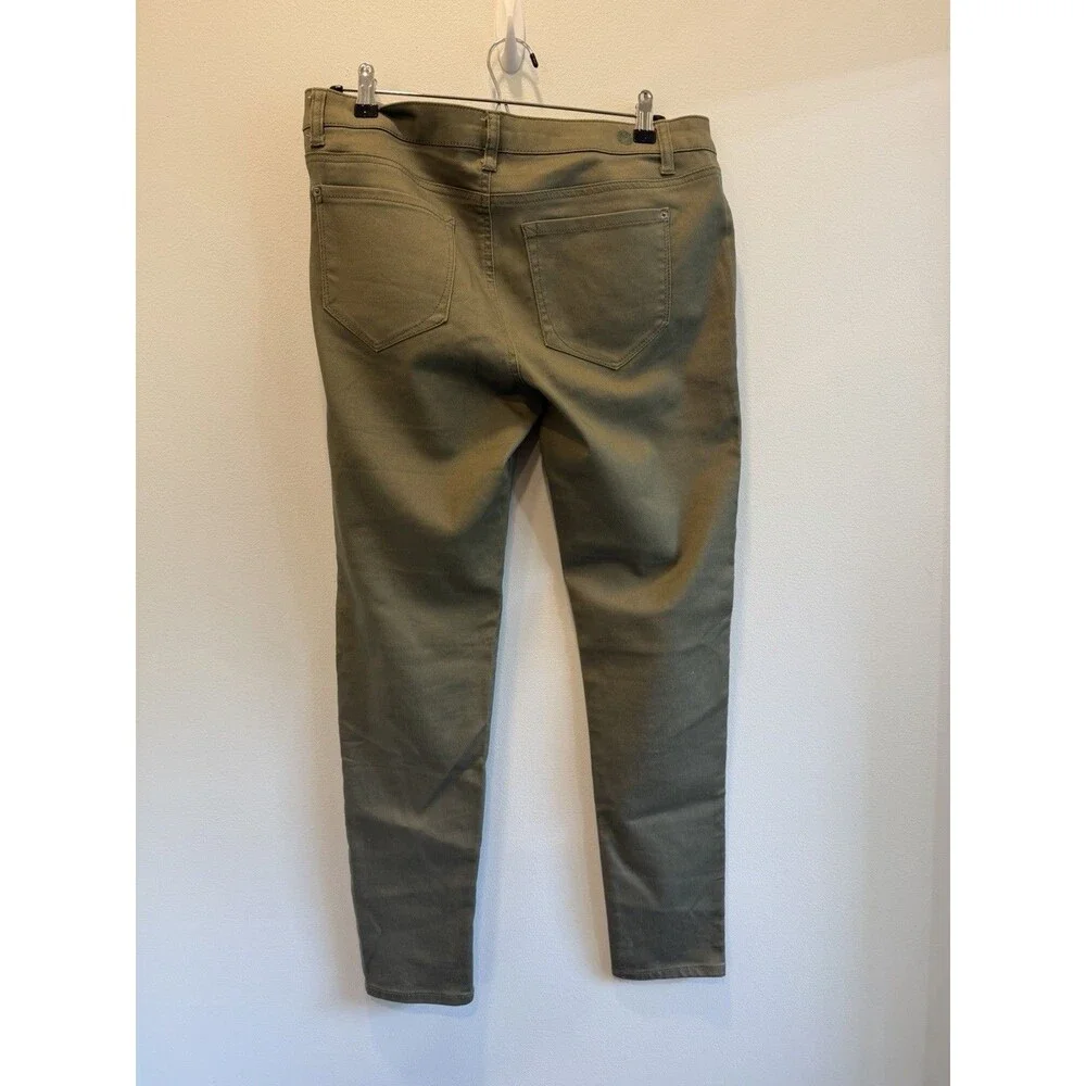 Kensie Jeans Women Size 12/31 Knockout Skinny Mid Rise Olive Green